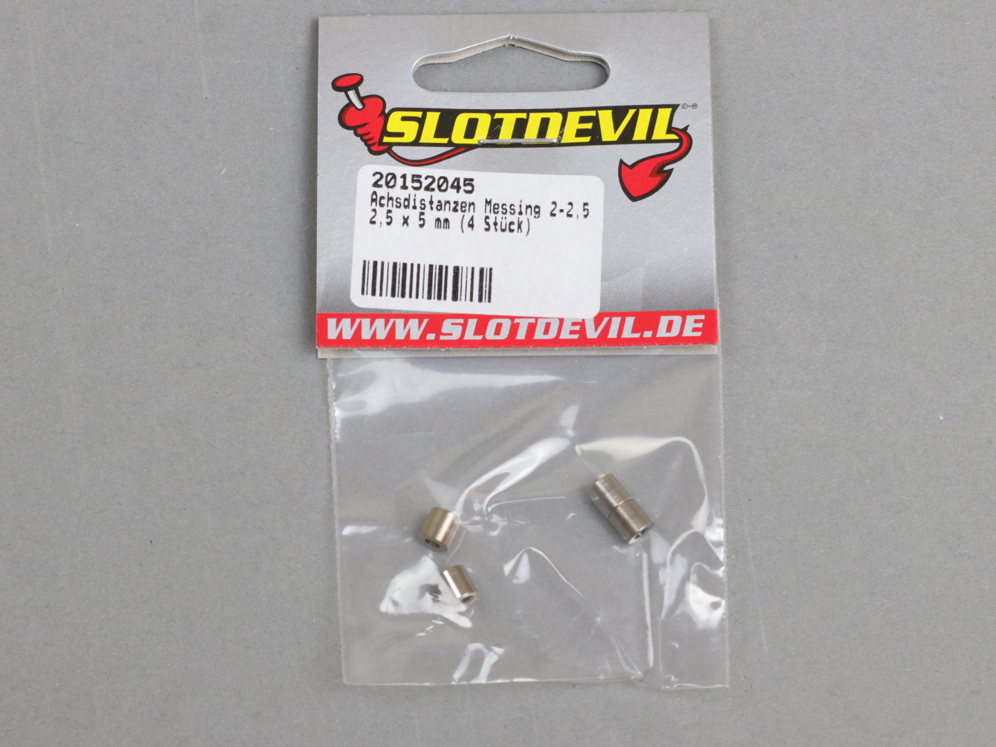 Achsdistanzen 2,5 x 0,2 mm für 2 bis 2,5 mm Slotcar Achsen 20152050 SlotDevil 