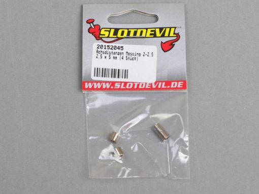 20152045 SlotDevil Achsdistanzen 2,5 x 5 mm für 2 bis 2,5 mm Slotcar Achsen