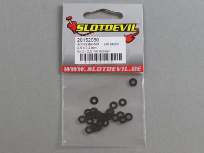 20152050 SlotDevil Achsdistanzen 2,5 x 0,2 mm für 2 bis 2,5 mm Slotcar Achsen
