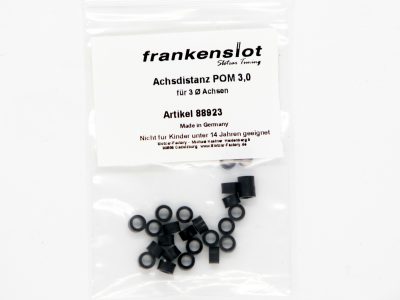 Achsdistanz Frankenslot POM 3,0 mm schwarz (25 Stück) 88923