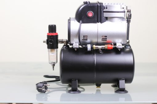 Airbrush Kompressor mit 3 Liter Druckbehälter und Ein-Aus-Dauer Schalter