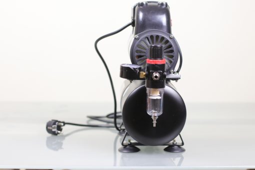 Airbrush Kompressor mit 3 Liter Druckbehälter und Ein-Aus-Dauer Schalter Manometer