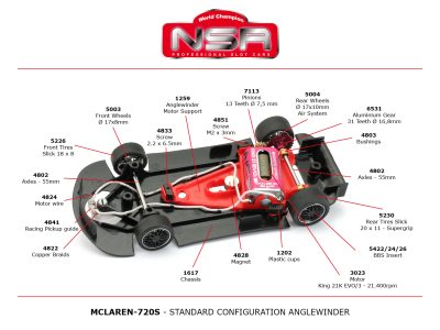 NSR McLaren 720S GT3 Official Test Car #3 - 251AW Teileliste