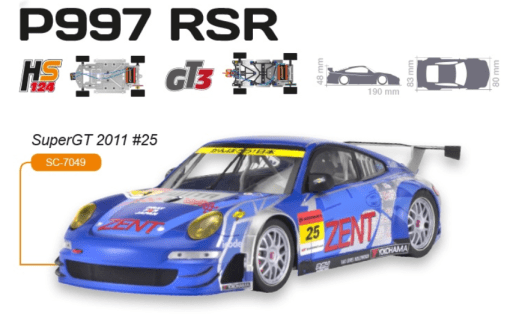 SCALEAUTO Porsche P997 RSR Super GT #25 SC-7049RC2