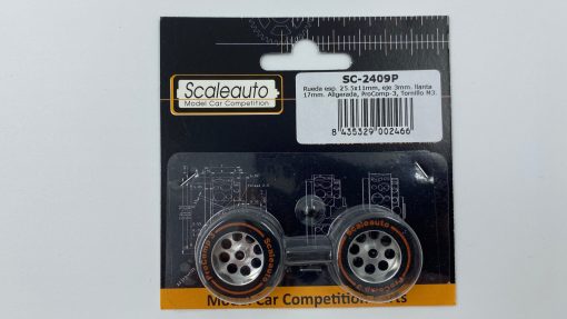 Scaleauto ProComp 3 – Moosgummi Komplettrad 25,5 x 11 mm SC-2409P