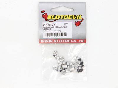 Stellring für 2,38 mm Slotcar Achsen aus Aluminium- SLOTDEVIL 201560251 (2 Stück)